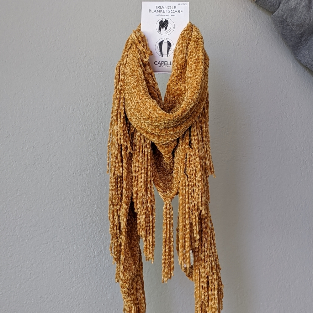 Triangle blanket scarf by Capelli New York